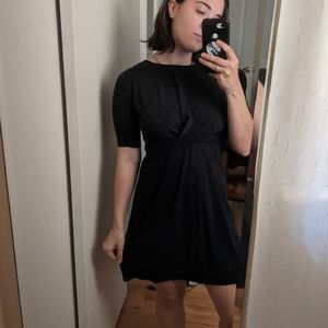 Vero Moda Criss Cross front 3/4 sleeve dress Navy